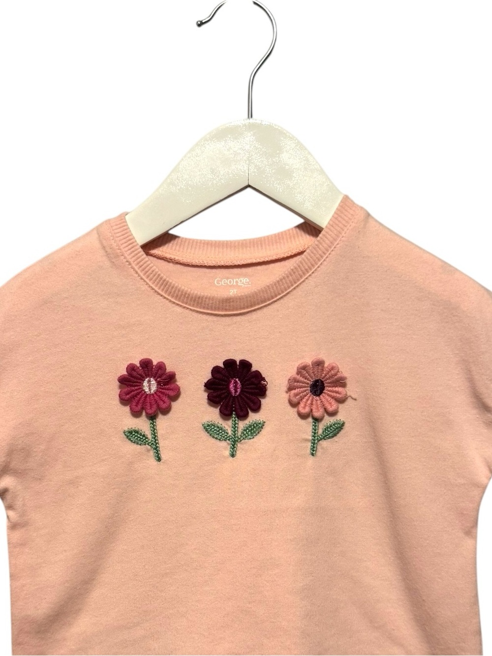 ⭐️ 5/$30 George Kids Embroidered Floral Shirt size 2T - Picture 2 of 2